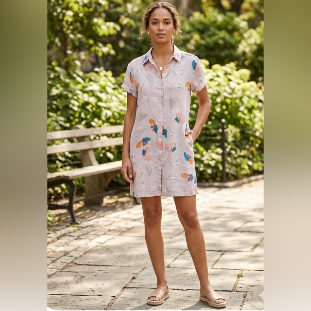 Rachel Zoe Pink Floral Swim Cover-Up Size s